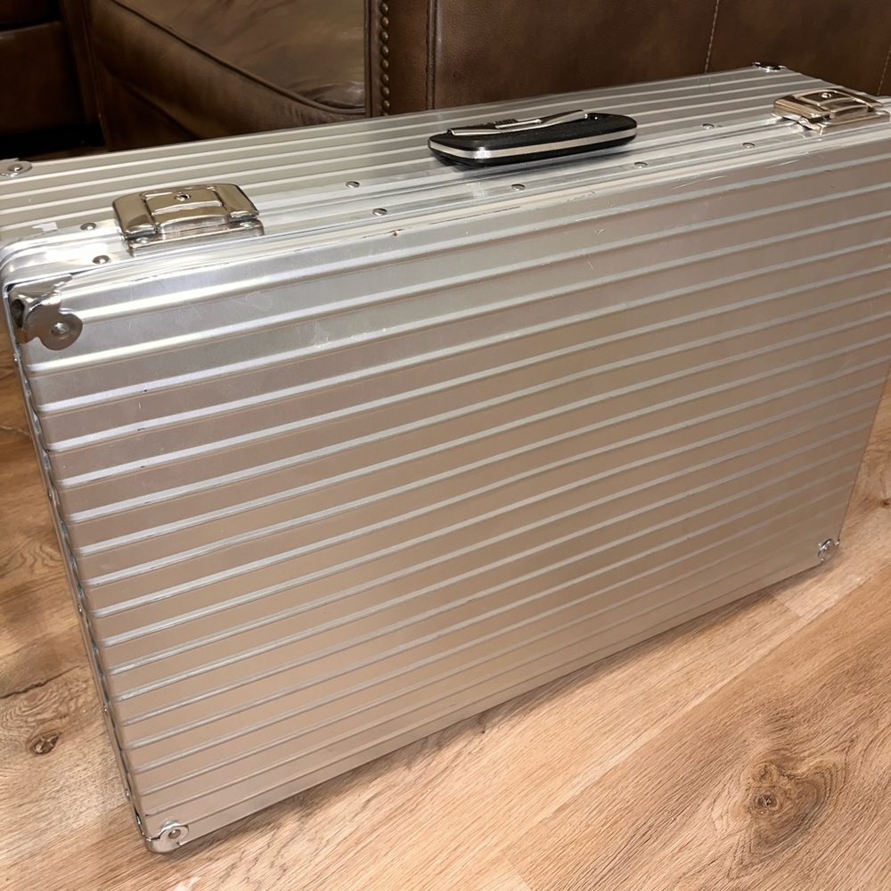 Vintage Rimowa Aluminum Travel Suitcase 1950s